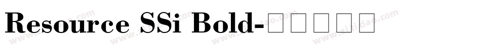 Resource SSi Bold字体转换